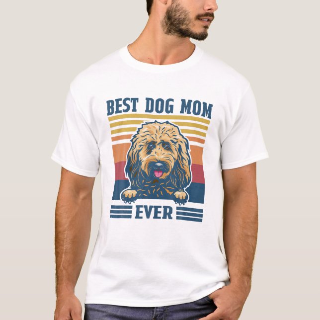 Camiseta La mejor mamá de Goldendoodle, una perra divertida (Anverso)
