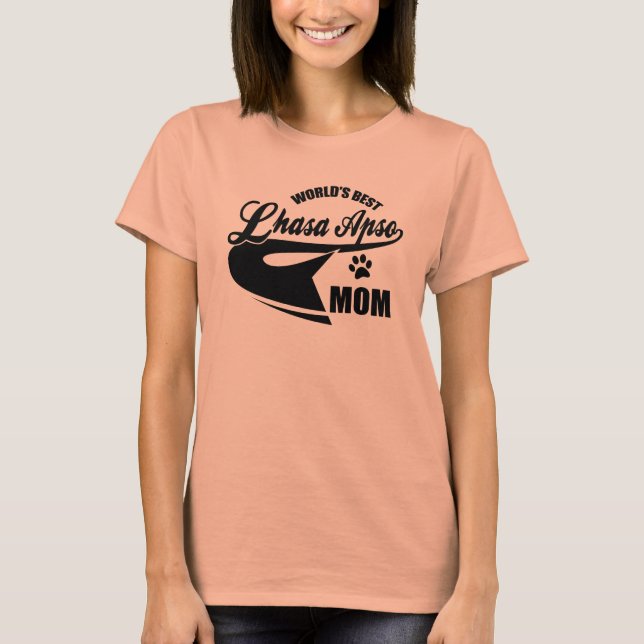 Camiseta La mejor mamá de Lasa Apso del mundo (Anverso)