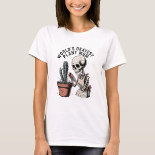Camiseta La mejor mamá de plantas del mundo esqueleto