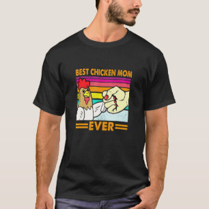 Camiseta La mejor mamá de pollo jamás Pollita granja campes