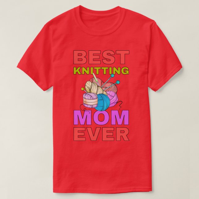 Camiseta La mejor mamá de punto de todos los tiempos (Diseño del anverso)