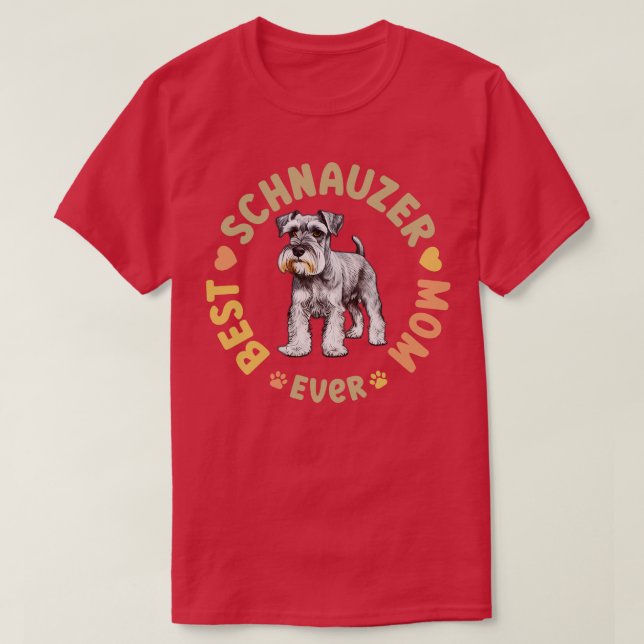 Camiseta La mejor mamá de Schnauzer (Diseño del anverso)