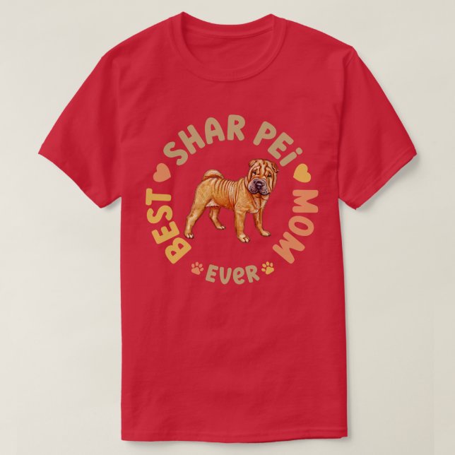 Camiseta La mejor mamá de Shar Pei (Diseño del anverso)