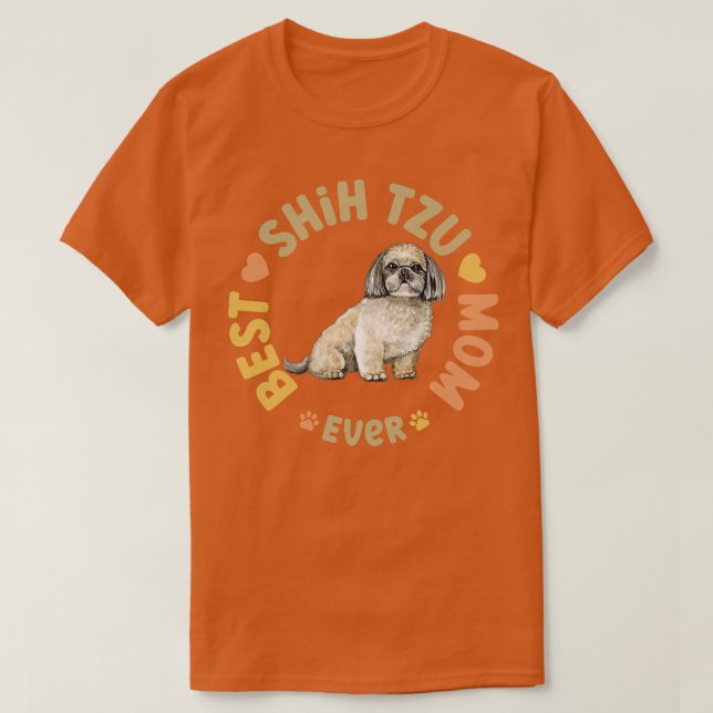 Camiseta La mejor mamá de Shih Tzu (Diseño del anverso)