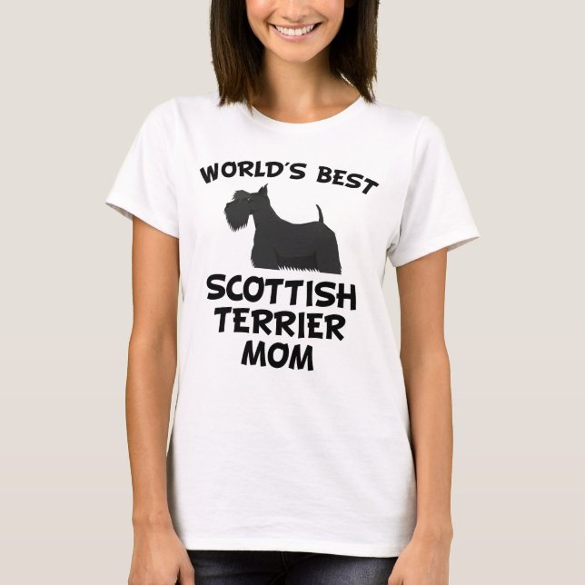 Camiseta La mejor mamá de Terrier del escocés del mundo (Anverso)