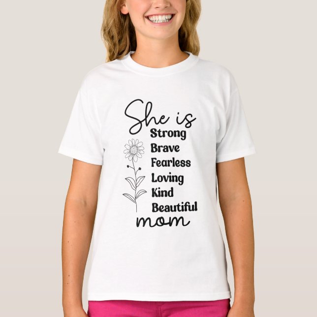 Camiseta La mejor mamá de todos los niños para ella (Anverso)