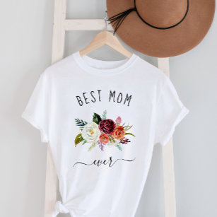 Camiseta La mejor mamá de todos los tiempos   Burgundy Boho
