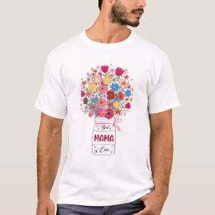 Camiseta La mejor mamá del arte, la flor y la abuela de la
