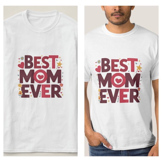 Camiseta La mejor mamá del corazón dulce (best mom ever men shirt)