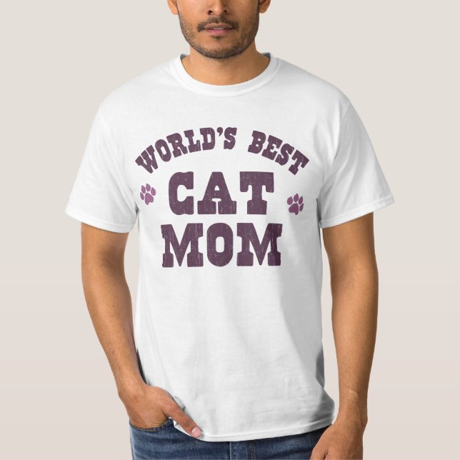 Camiseta La mejor mamá del gato del mundo (Anverso)