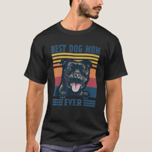 Camiseta La mejor mamá del perro del toro de Staffordshire