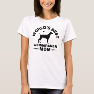 Camiseta la mejor mamá del weimaraner del mundo