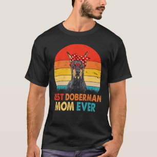Camiseta La mejor mamá Doberman retro vintage mamá del perr