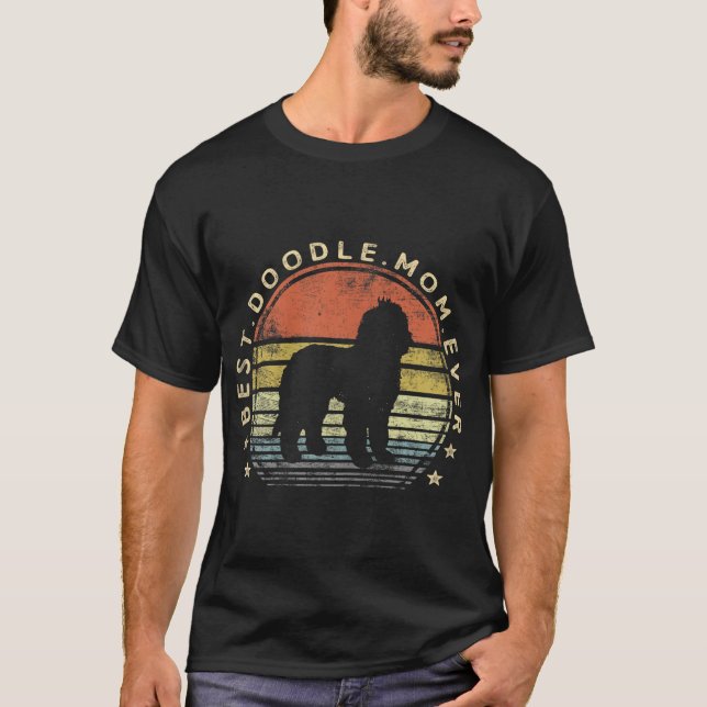 Camiseta La mejor mamá Doodle jamás Labradoodle perro dorad (Anverso)