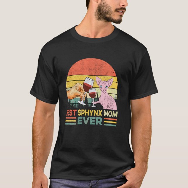 Camiseta La mejor mamá gata que ha bebido vino mujeres mamá (Anverso)