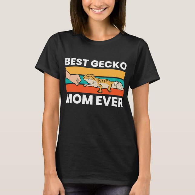 Camiseta La mejor mamá gecko de todos los locos leopardo ma (Anverso)