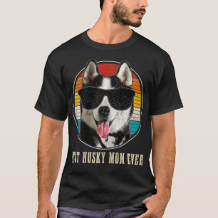 Camiseta La mejor mamá Husky jamás lentes de sol divertida