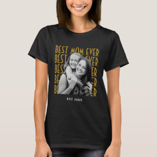 Camiseta La Mejor Mamá Personalizada Foto Vintage Día de la