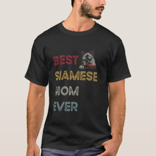 Camiseta La Mejor Mamá Siamesa Dueña de Gato Genial