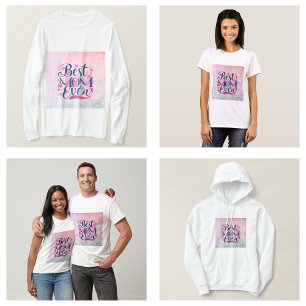 Camiseta La Mejor Mamá Siempre Corazones Rosados Mariposas 