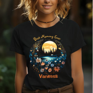 Camiseta La mejor mamá siempre Whimsigoth Nature Flores de