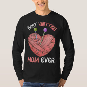 Camiseta La Mejor Mamá Tejiendo con Ganchillo Hilo Día de l
