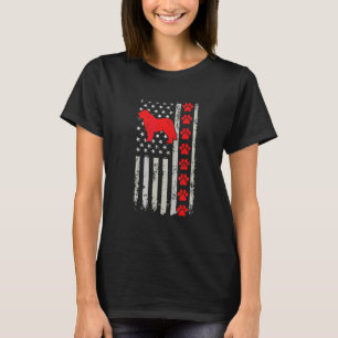 Camiseta La mejor mamá y papá leonberger bombero/a bandera 