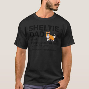 Camiseta La mejor oveja de la definición de papá de Sheltie