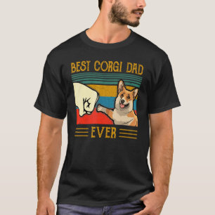 Camiseta La Mejor Persona De Perro Papá Corgi Retro Vintage