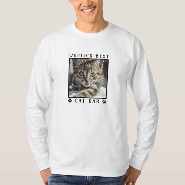 Camiseta La mejor pintura de papá gato del mundo imprime fo (Anverso)