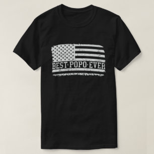 Camiseta La mejor Popo jamás bandera americana vintage rega