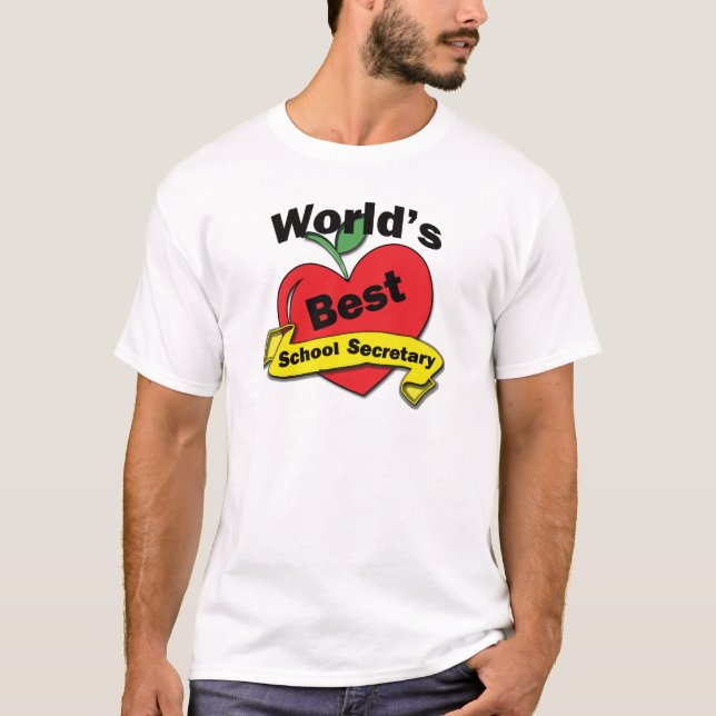 Camiseta La mejor secretaria de la escuela del mundo (Anverso)