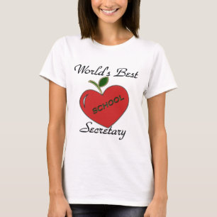 Camiseta La mejor secretaria de la escuela del mundo