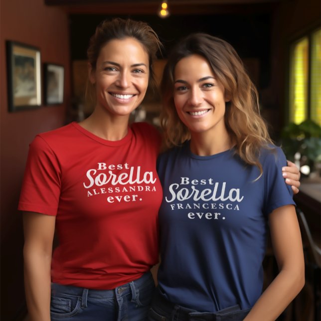 Camiseta La mejor sorella (hermana italiana) siempre person (Subido por el creador)
