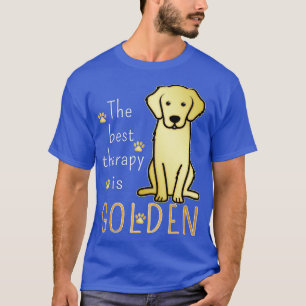 Camiseta La Mejor Terapia Es El Perro Golden Retriever