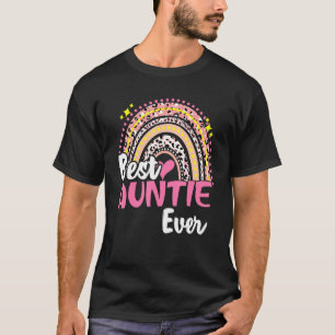 Camiseta La mejor tía de todos los graciosos leopardo rosa 