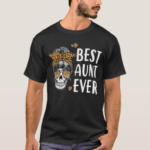 Camiseta La mejor tía del día de la madre de la tía del leo