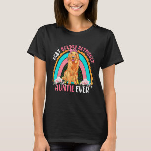 Camiseta La mejor tía del Golden Retriever Cull Rainbow Flo