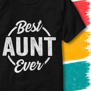 Camiseta La mejor tía del mundo Cita Vintage Gráfico Tía di