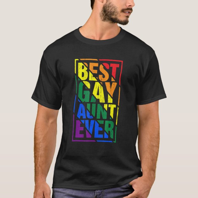 Camiseta La mejor tía gay de todos los tiempos Lgbt Orgullo (Anverso)