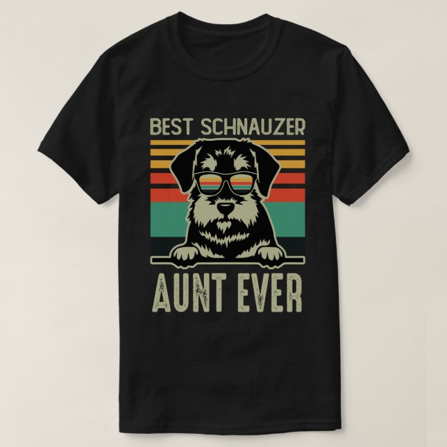 Camiseta La mejor TÍA Schnauzer de la historia (Diseño del anverso)