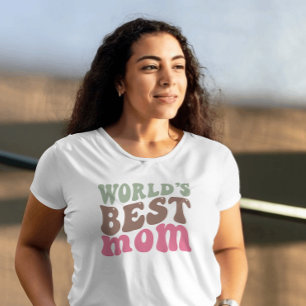 Camiseta La mejor tipografía de mamá del mundo, linda moda