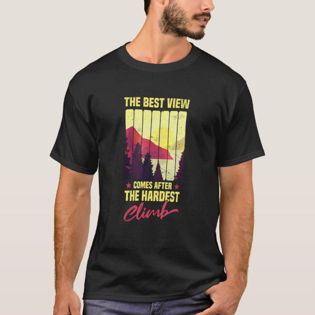 Camiseta La mejor vista viene después de la montaña más dur (Anverso)