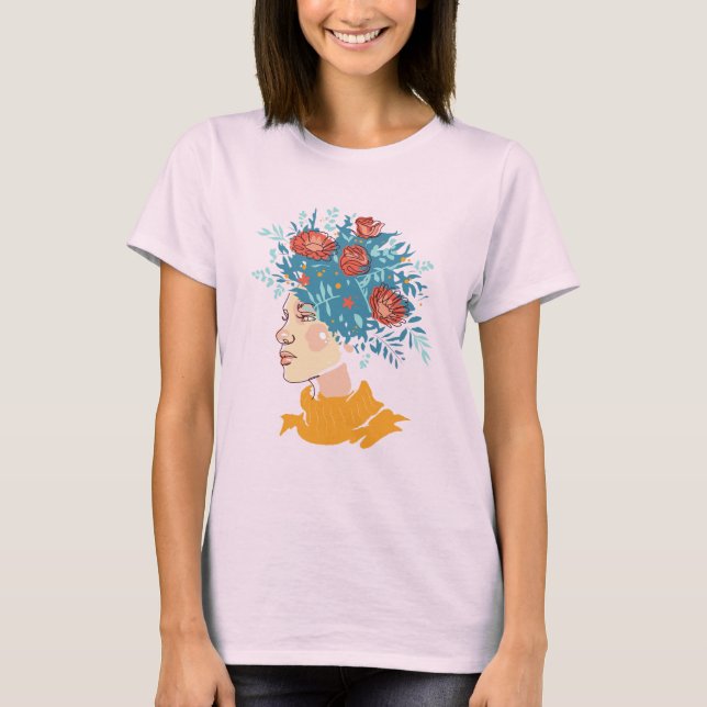 Camiseta La mente en flor (Anverso)