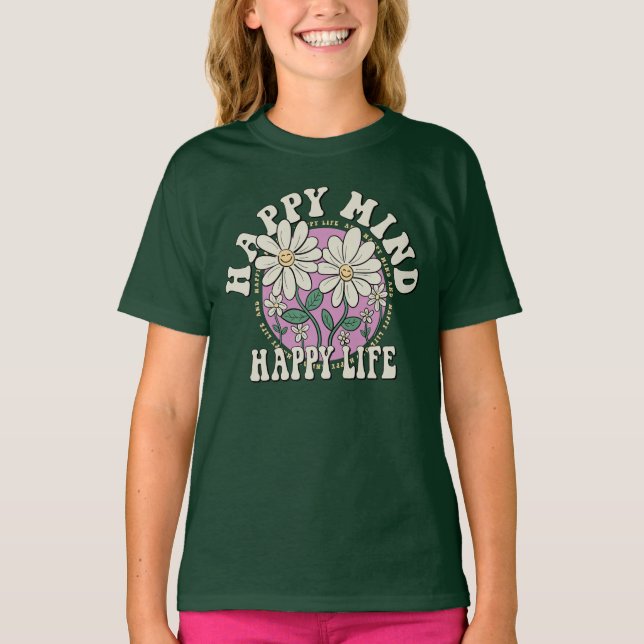 Camiseta La mente feliz del retro (Anverso)