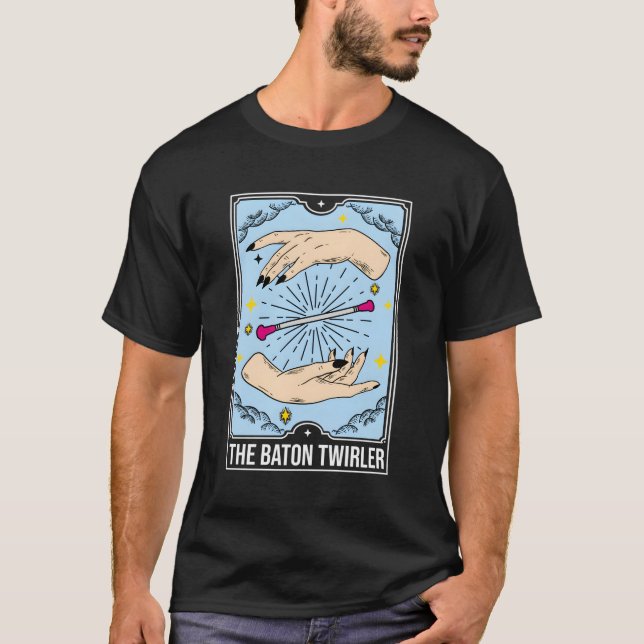 Camiseta La mestaña de la carta de Baton Twirler Tarot (Anverso)