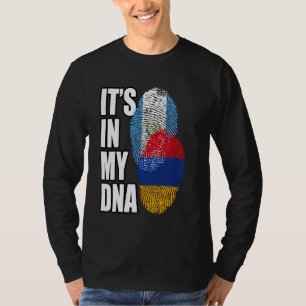 Camiseta La Mezcla De Bandera Del Adn En Armenia Y Guatemal