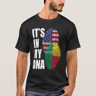Camiseta La Mezcla Estadounidense Y Beninesa Del Patrimonio