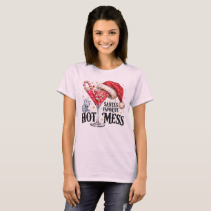 Camiseta La Mezcla Favorita de Santa — Cóctel de Navidad