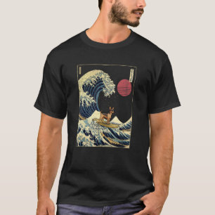 Camiseta La mini Pinscher japonesa Kanagawa Wave Surf Do